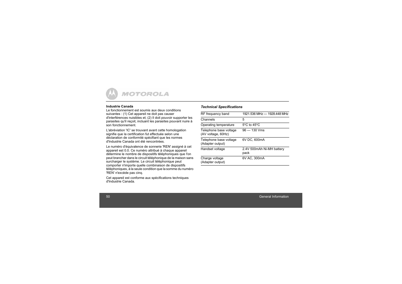 Motorola S803 User Manual | Page 50 / 52