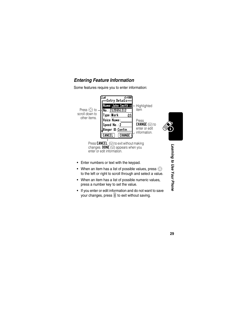 Motorola T731 User Manual | Page 31 / 104