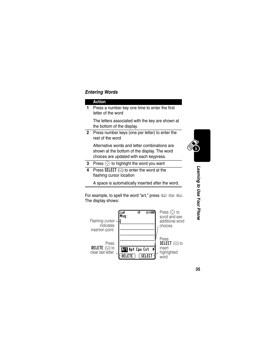 O v 5 | Motorola T731 User Manual | Page 37 / 104