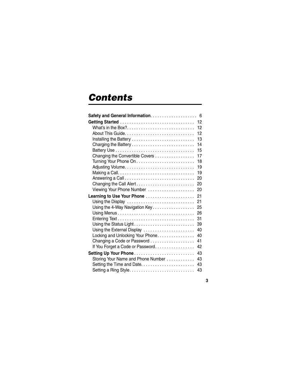 Motorola T731 User Manual | Page 5 / 104