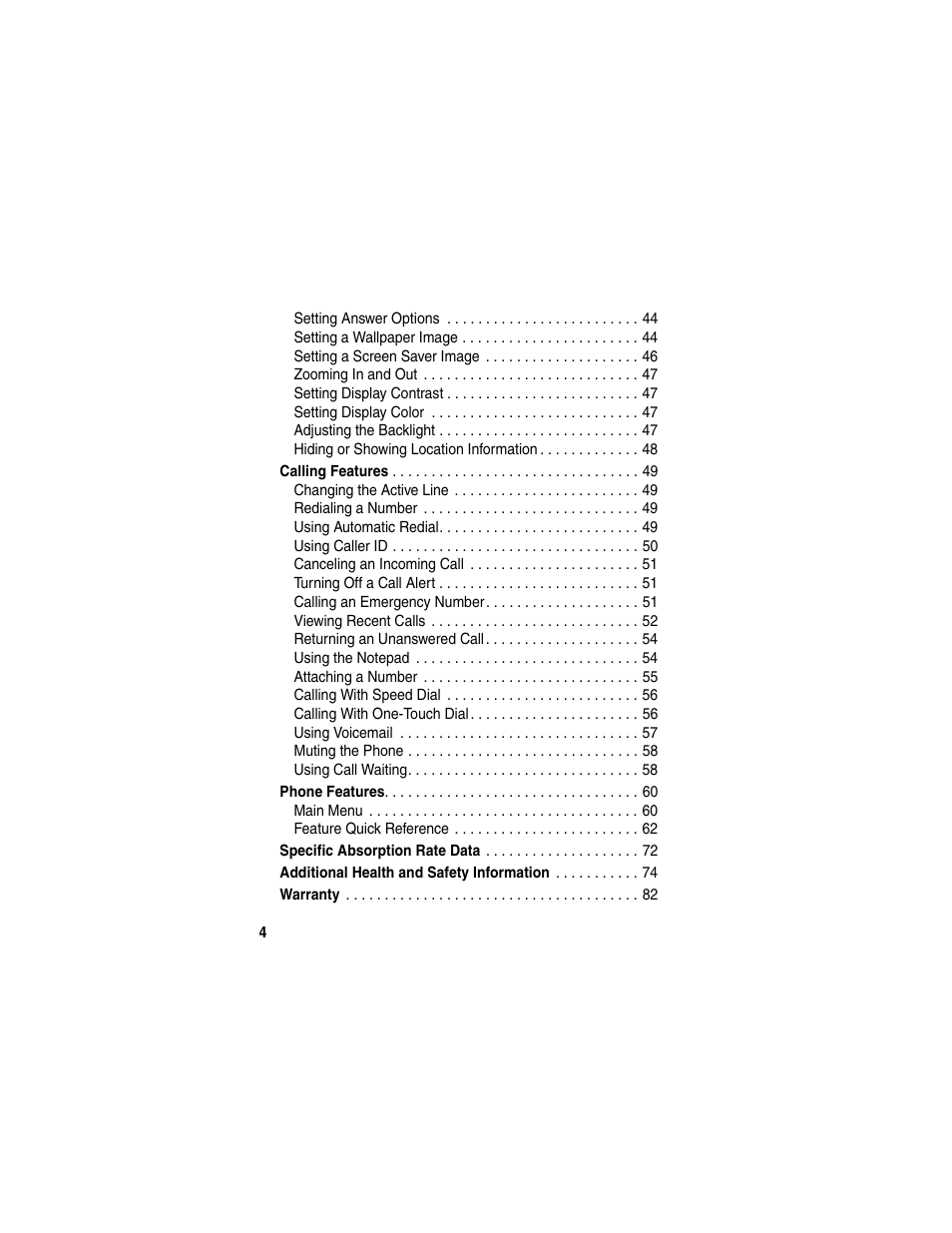 Motorola T731 User Manual | Page 6 / 104