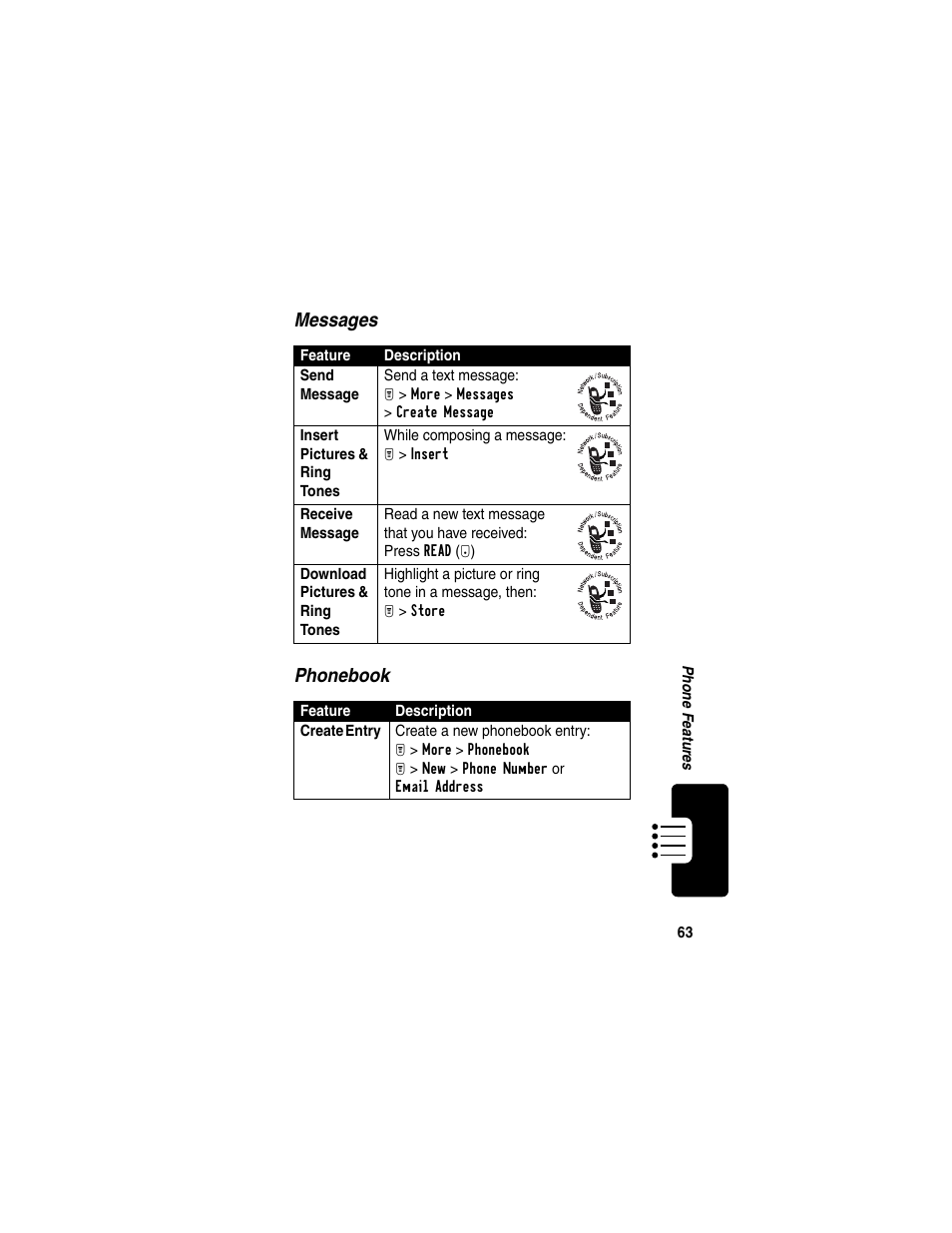 Motorola T731 User Manual | Page 65 / 104
