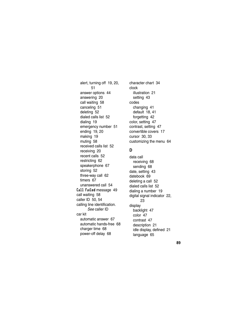 Motorola T731 User Manual | Page 91 / 104