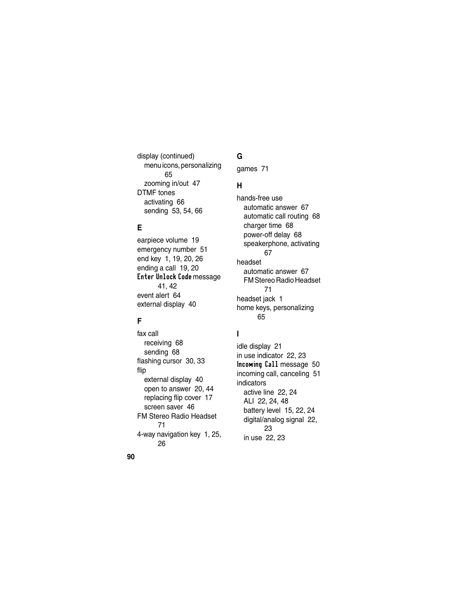Motorola T731 User Manual | Page 92 / 104
