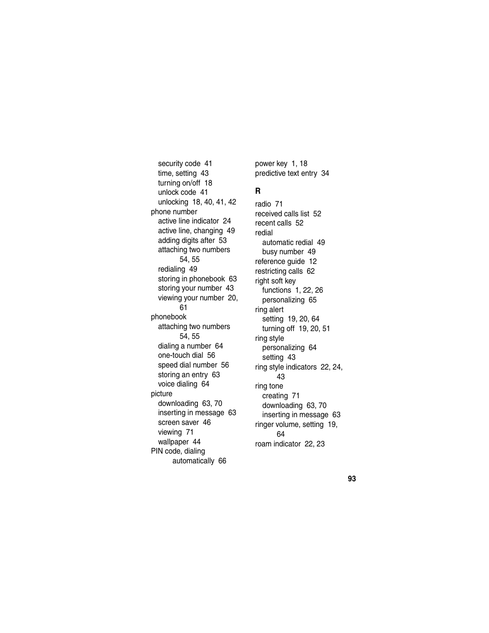Motorola T731 User Manual | Page 95 / 104