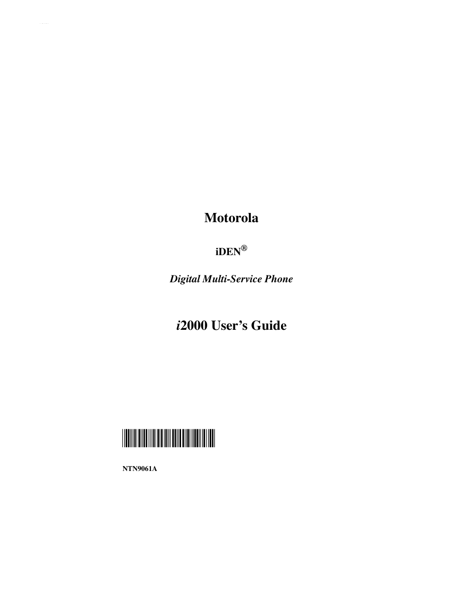 Motorola iDEN User Manual | 93 pages