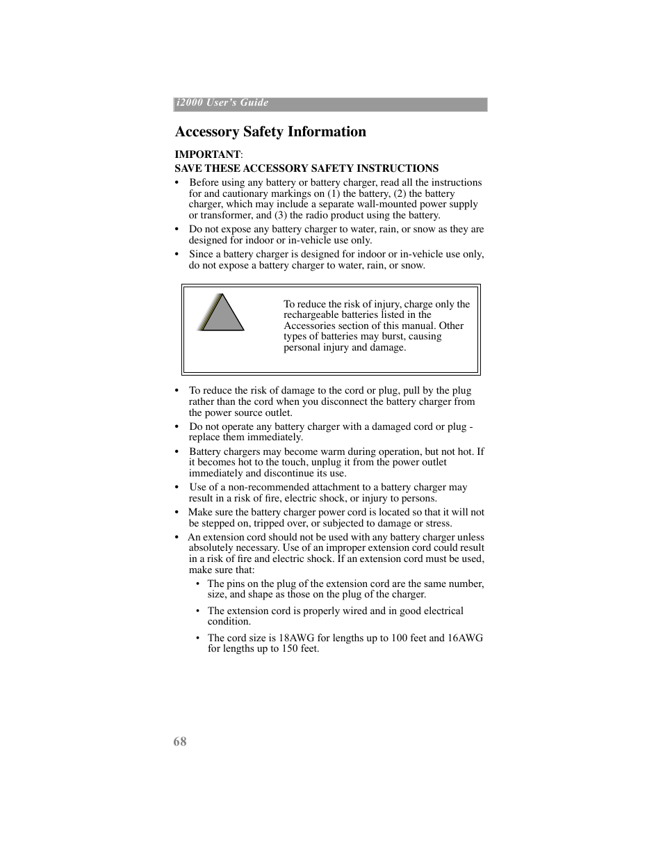 Accessory safety information | Motorola iDEN User Manual | Page 76 / 93