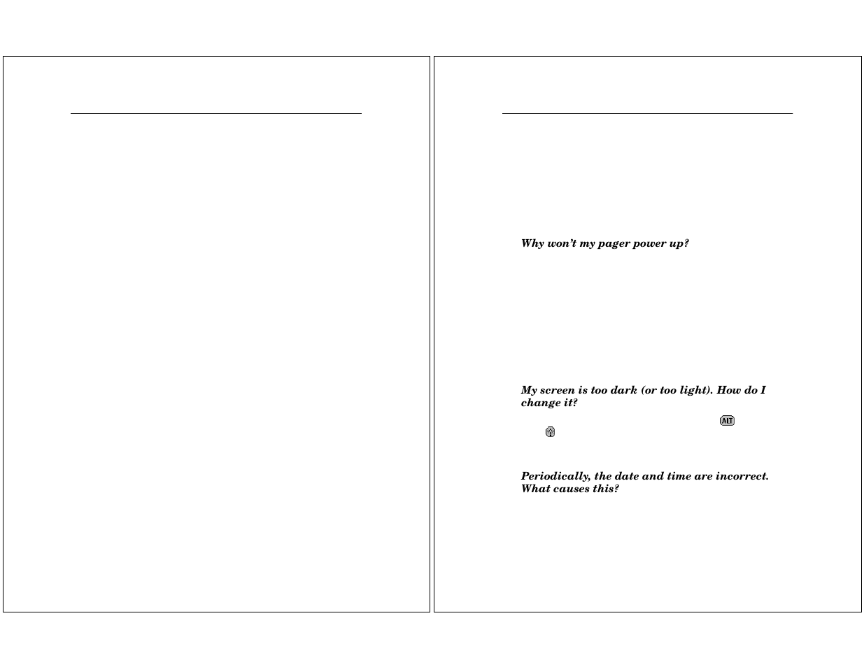 Commonly asked questions, Timeport p930 two-way pager specifications | Motorola P930 User Manual | Page 43 / 50