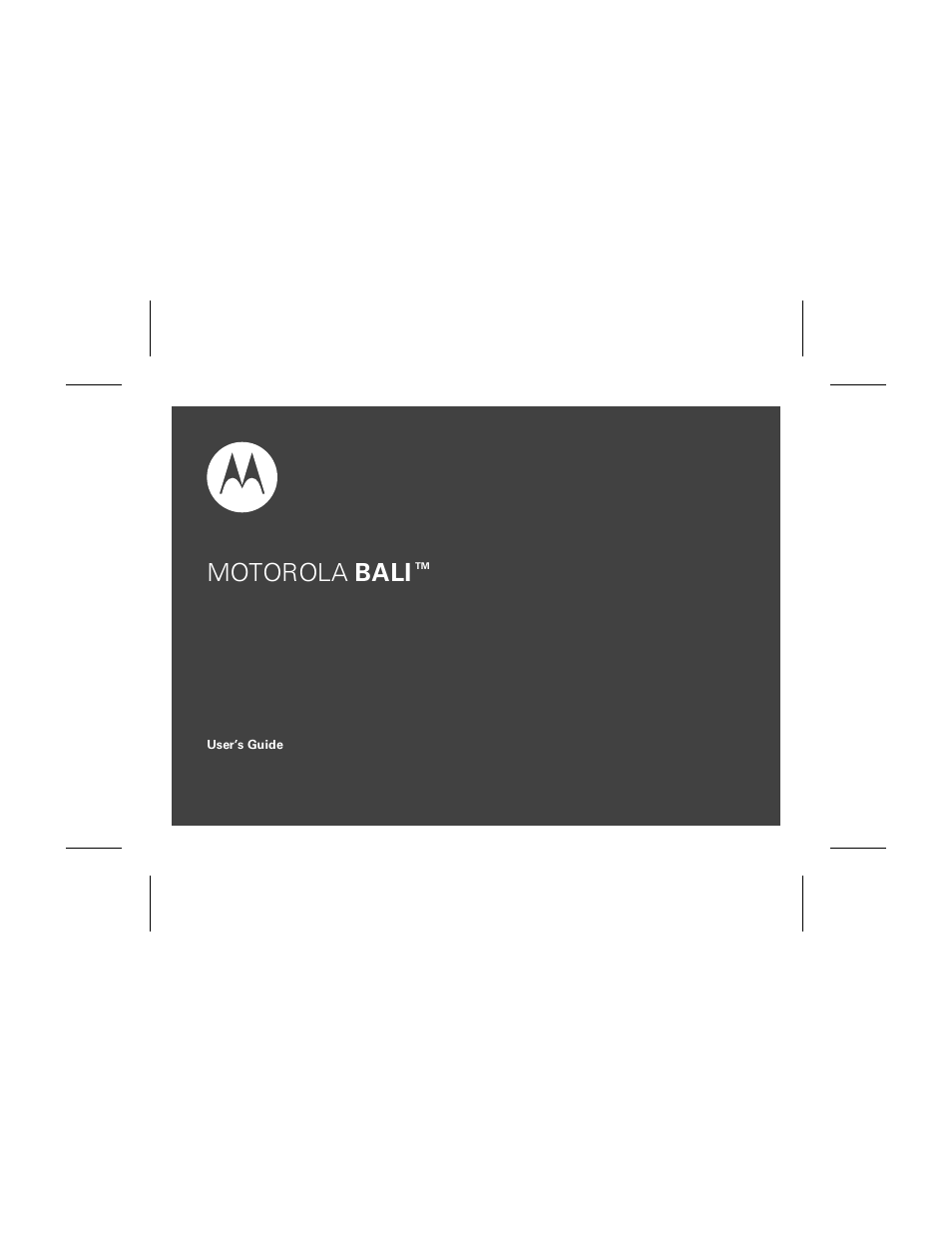 Motorola BALI User Manual | 62 pages