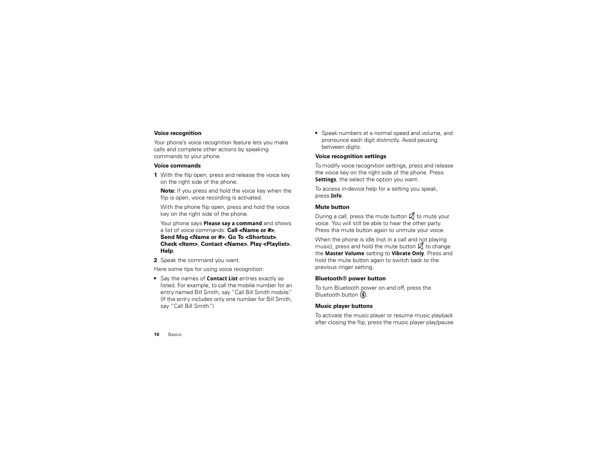 Motorola BALI User Manual | Page 12 / 62