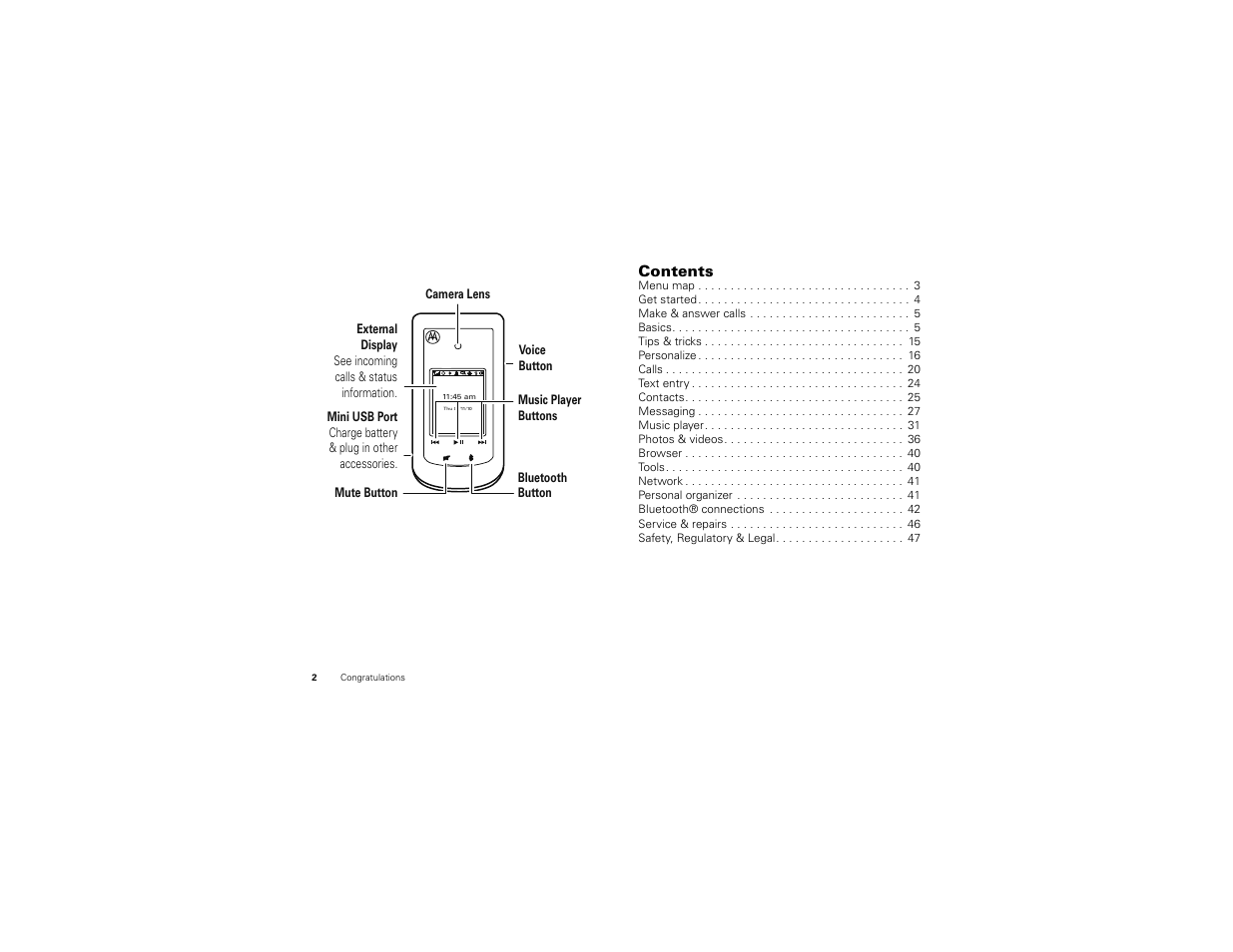 Motorola BALI User Manual | Page 4 / 62