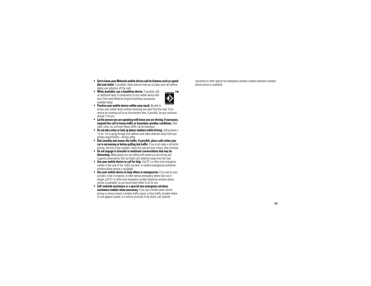 Motorola BALI User Manual | Page 59 / 62