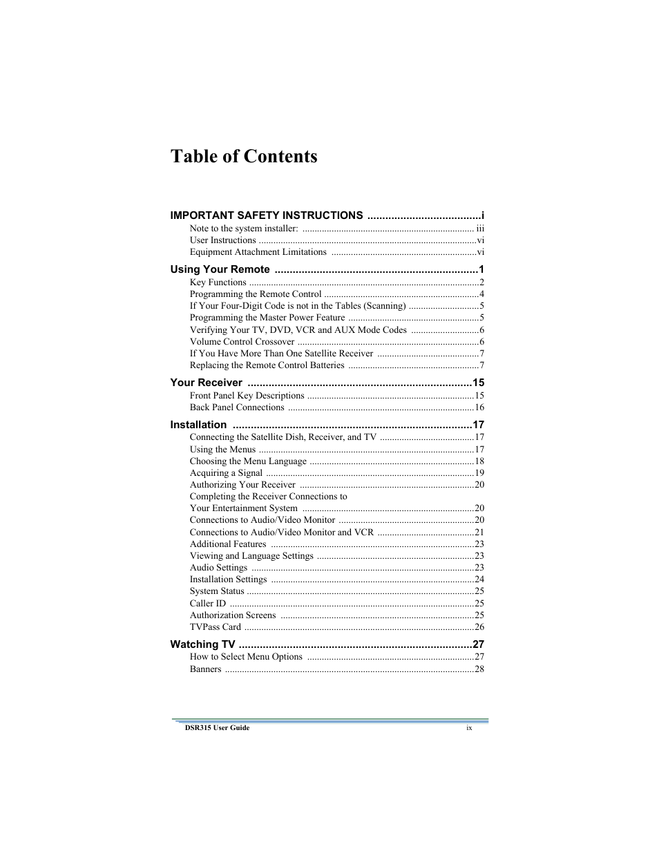 Motorola DSR315 User Manual | Page 11 / 70