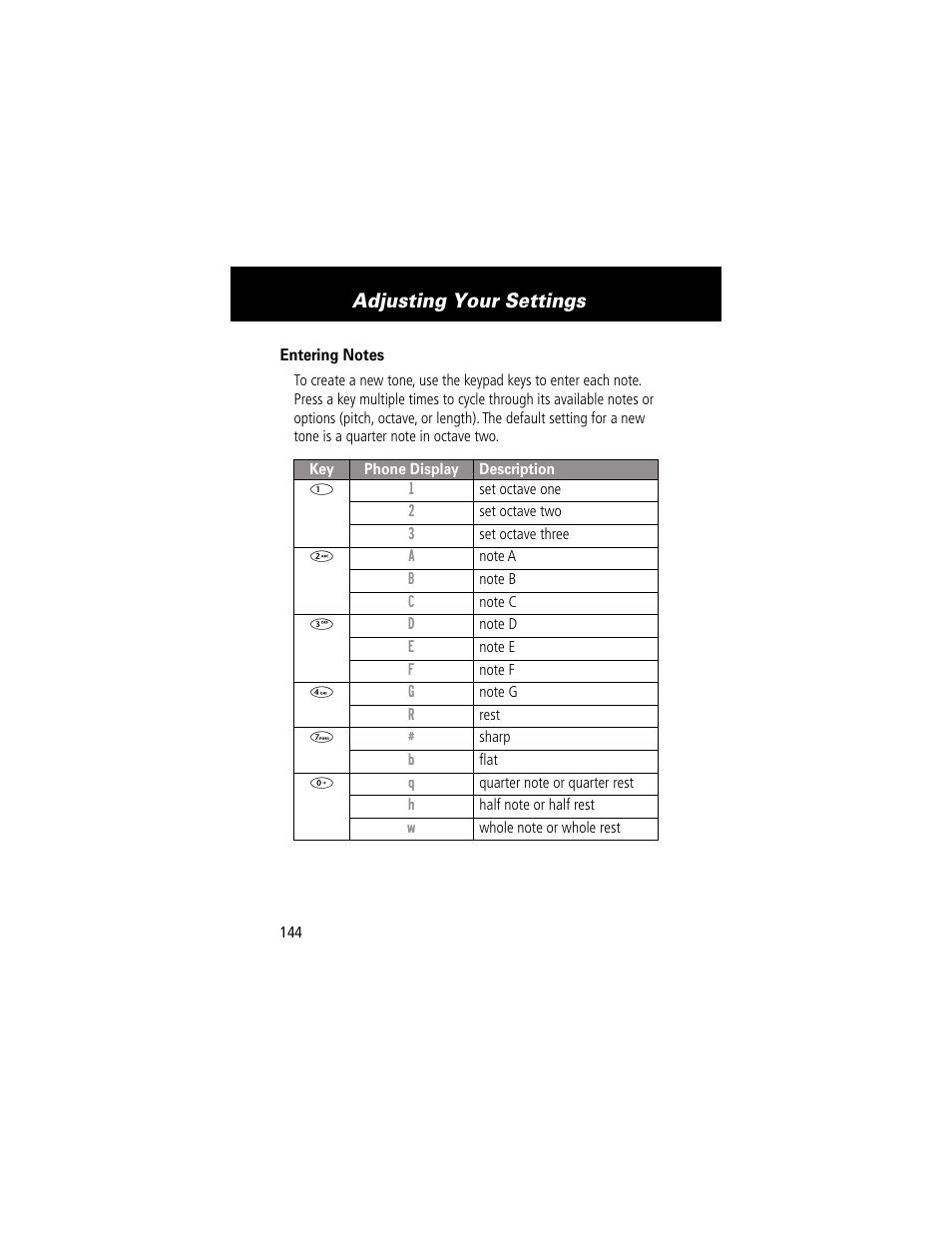 Adjusting your settings | Motorola 280 User Manual | Page 146 / 222