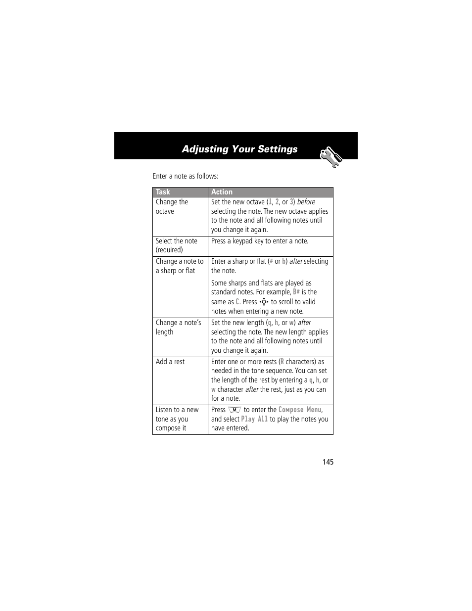 Adjusting your settings | Motorola 280 User Manual | Page 147 / 222