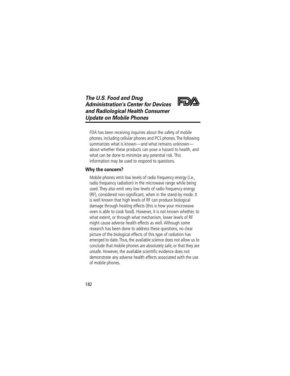 Additional health and safety information | Motorola 280 User Manual | Page 184 / 222