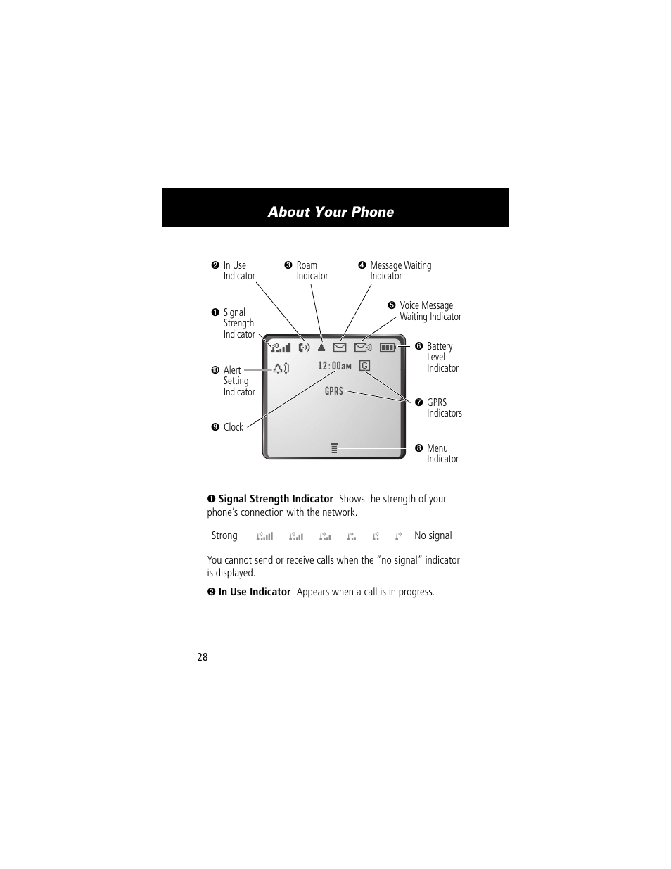 About your phone | Motorola 280 User Manual | Page 30 / 222