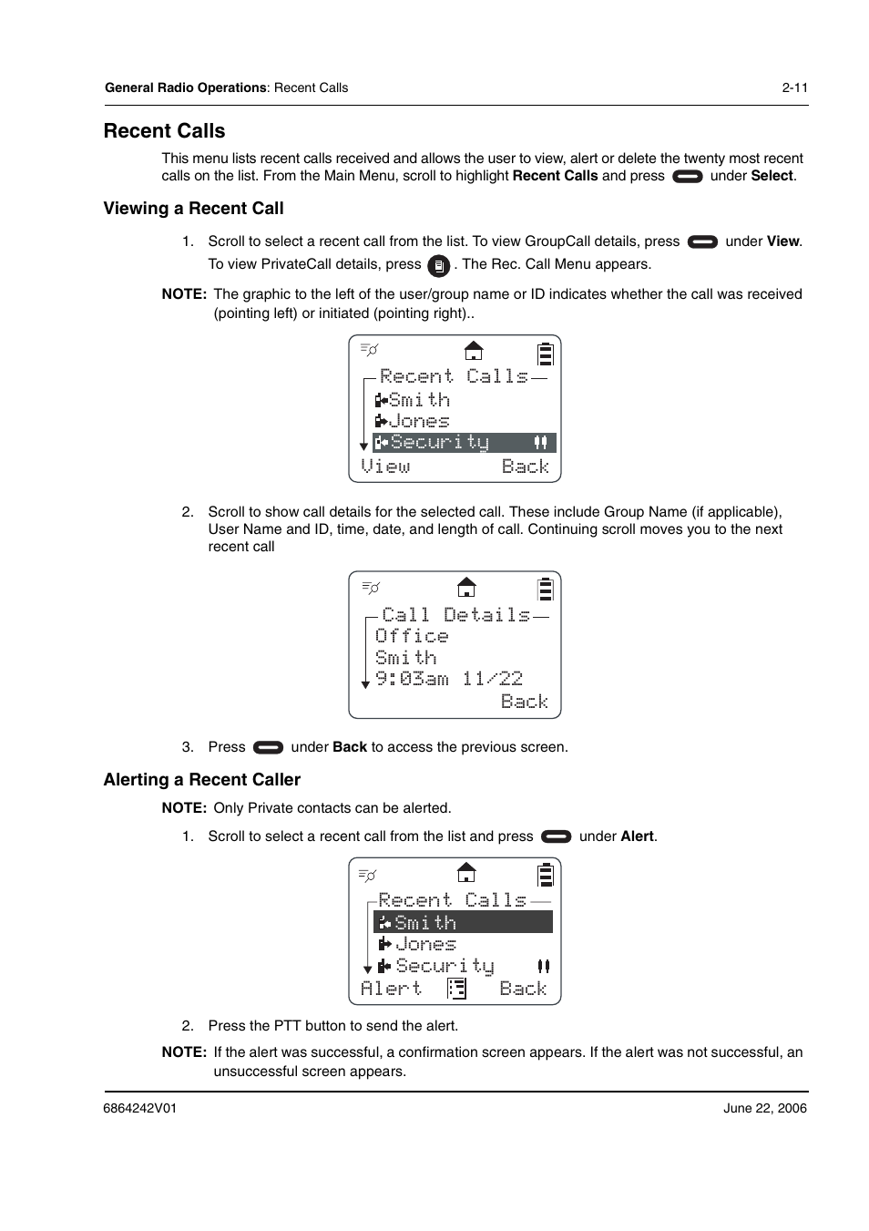 Recent calls | Motorola DTR2430 User Manual | Page 31 / 68