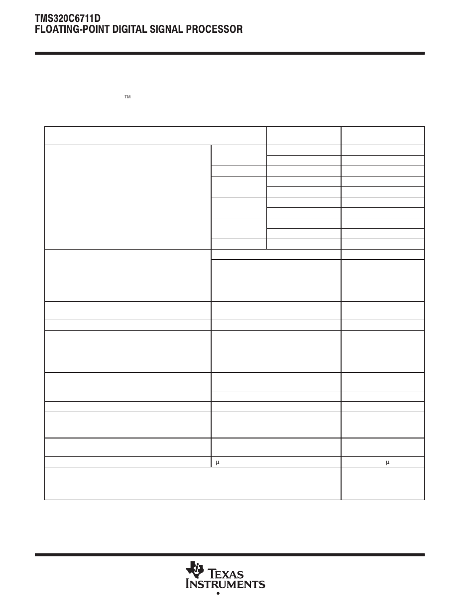 Device characteristics | Motorola TMS320C6711D User Manual | Page 6 / 107