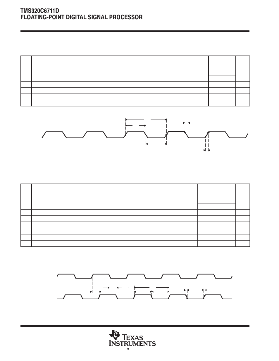 Timing requirements for eclkin† (see figure 25), See figure 25), See figure 26) | Motorola TMS320C6711D User Manual | Page 70 / 107