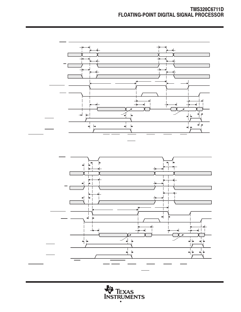 Host-port interface timing (continued) | Motorola TMS320C6711D User Manual | Page 89 / 107