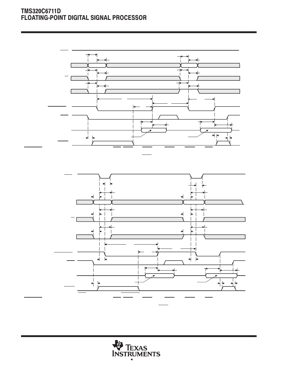Host-port interface timing (continued) | Motorola TMS320C6711D User Manual | Page 90 / 107