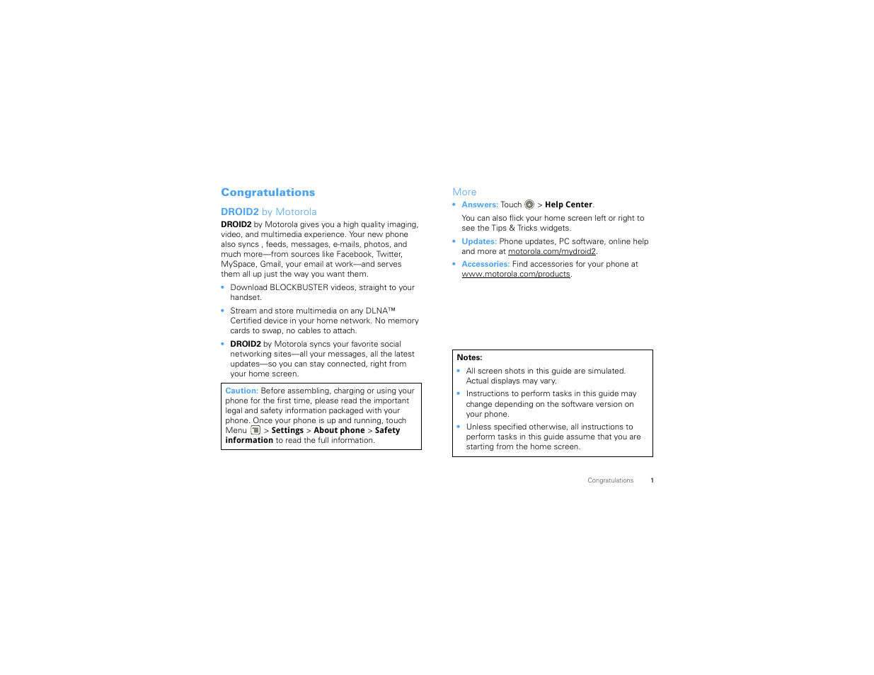 Congratulations | Motorola 68000202881-A User Manual | Page 3 / 70