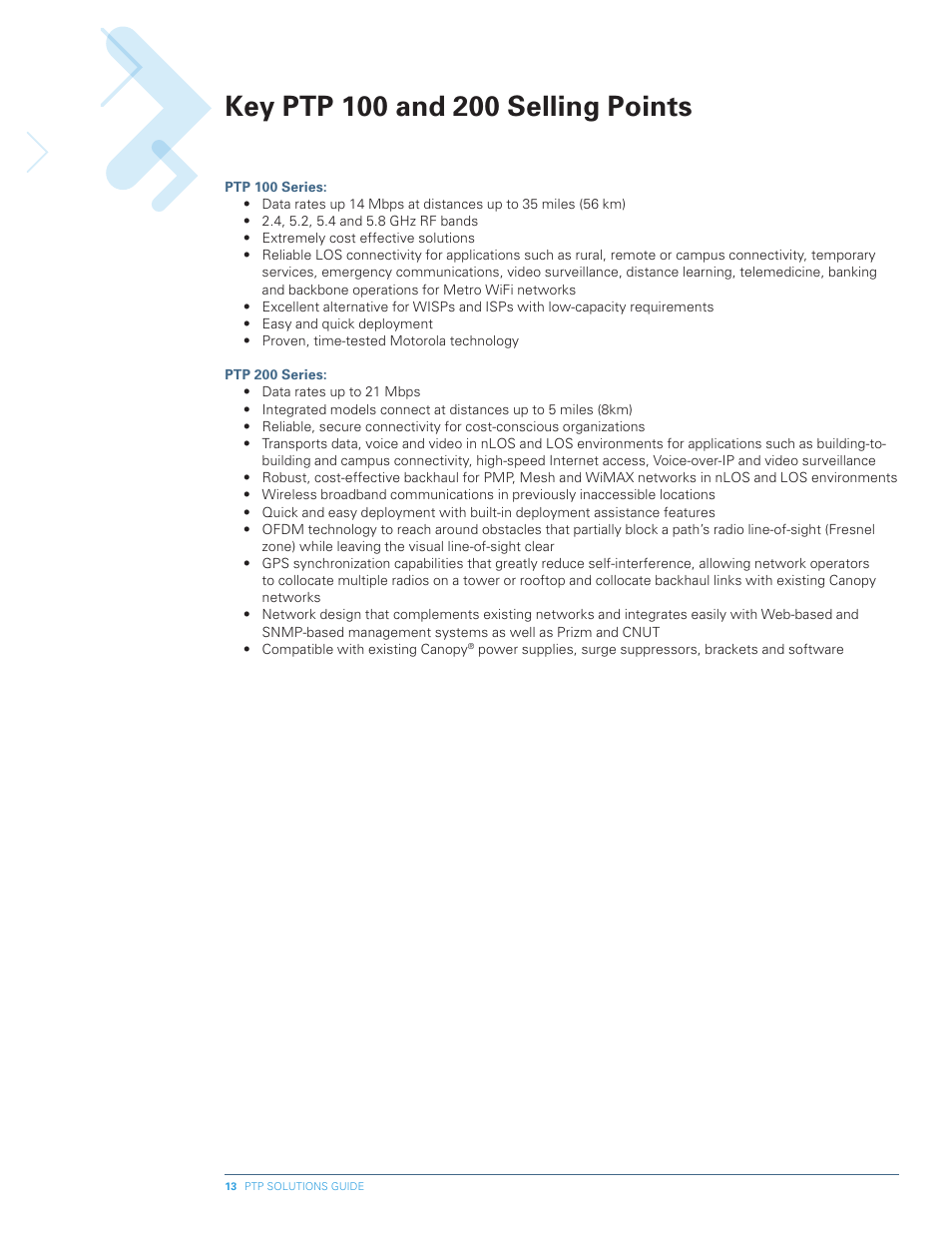 Motorola PTP 300 User Manual | Page 13 / 61