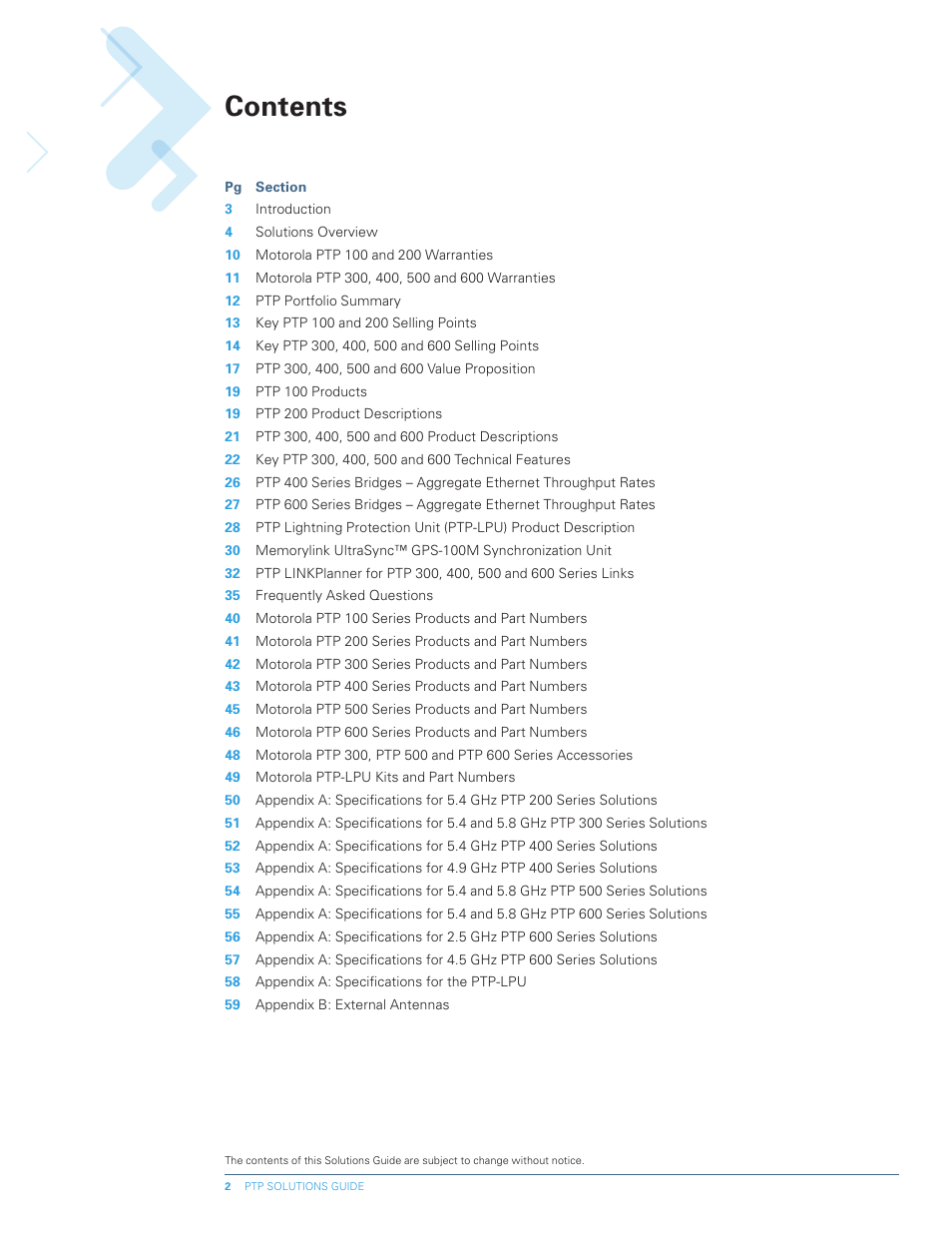 Motorola PTP 300 User Manual | Page 2 / 61