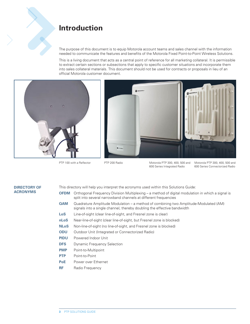 Introduction | Motorola PTP 300 User Manual | Page 3 / 61