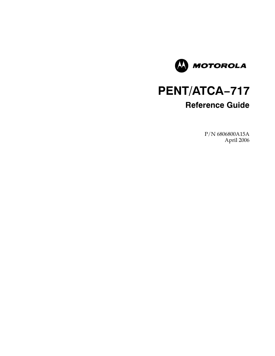 Motorola ATCA-717 User Manual | 156 pages