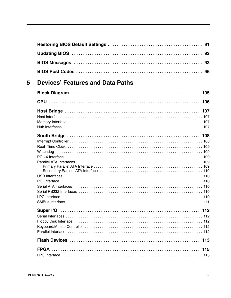 5 devices’ features and data paths | Motorola ATCA-717 User Manual | Page 5 / 156