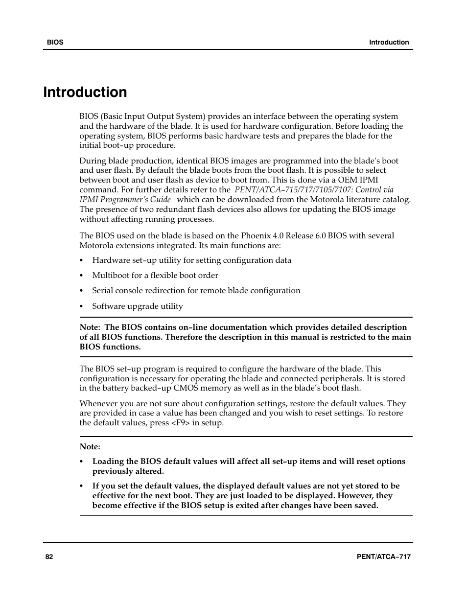 Introduction | Motorola ATCA-717 User Manual | Page 82 / 156