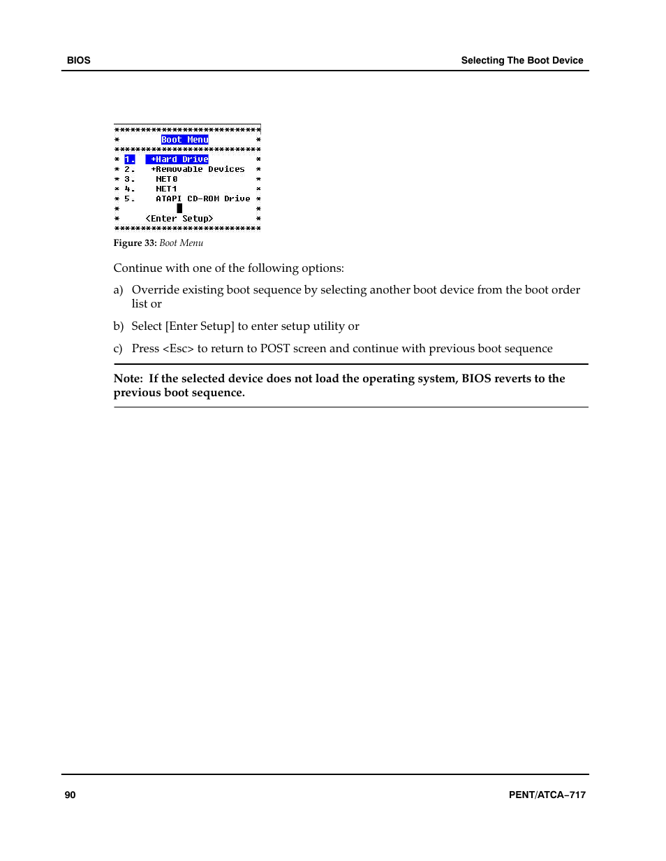 Figure, Aaaaaa, Boot menu | Motorola ATCA-717 User Manual | Page 90 / 156