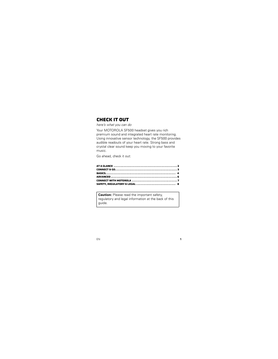 Check it out | Motorola SF500 User Manual | Page 3 / 24