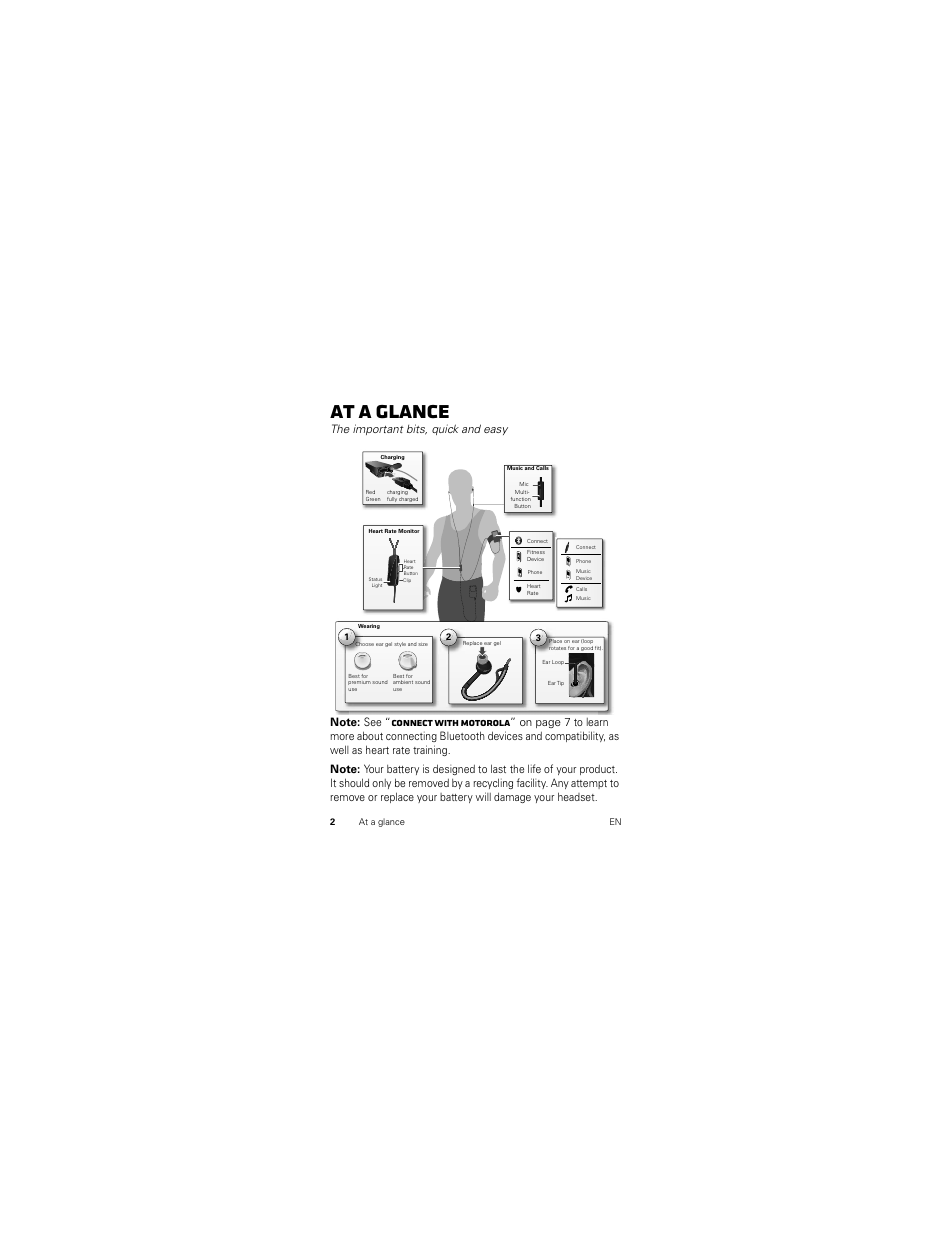 At a glance | Motorola SF500 User Manual | Page 4 / 24