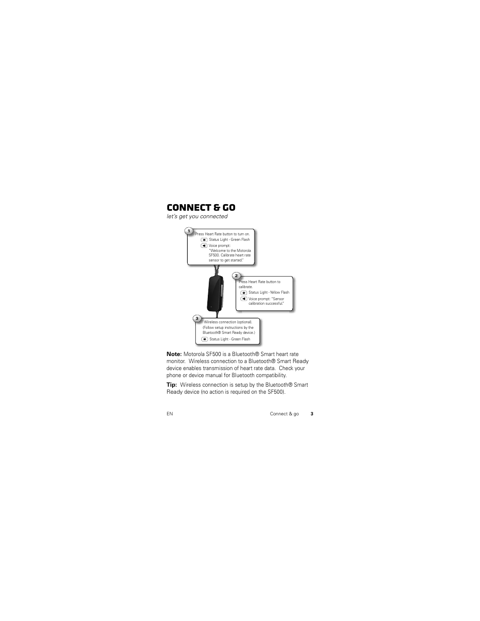Connect & go | Motorola SF500 User Manual | Page 5 / 24