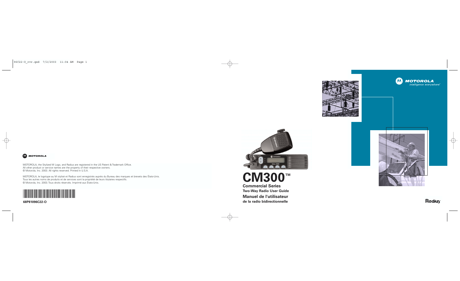 Motorola CM300 User Manual | 68 pages