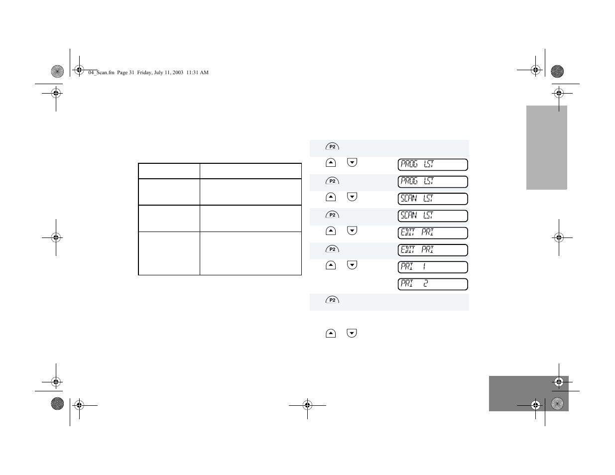 Prioritize a channel in a scan list | Motorola CM300 User Manual | Page 33 / 68