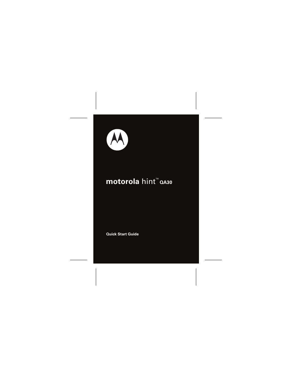 Motorola HINT QA30 User Manual | 48 pages