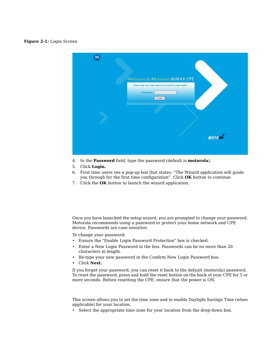 Setup wizard and authentication -3, Setup wizard and authentication | Motorola CPEI 750 User Manual | Page 10 / 50