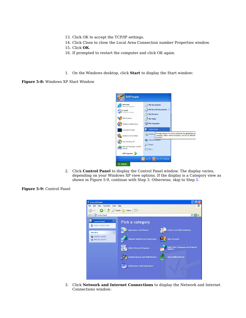 Configuring tcp/ip in windows xp -5, Configuring tcp/ip in windows xp | Motorola CPEI 750 User Manual | Page 38 / 50