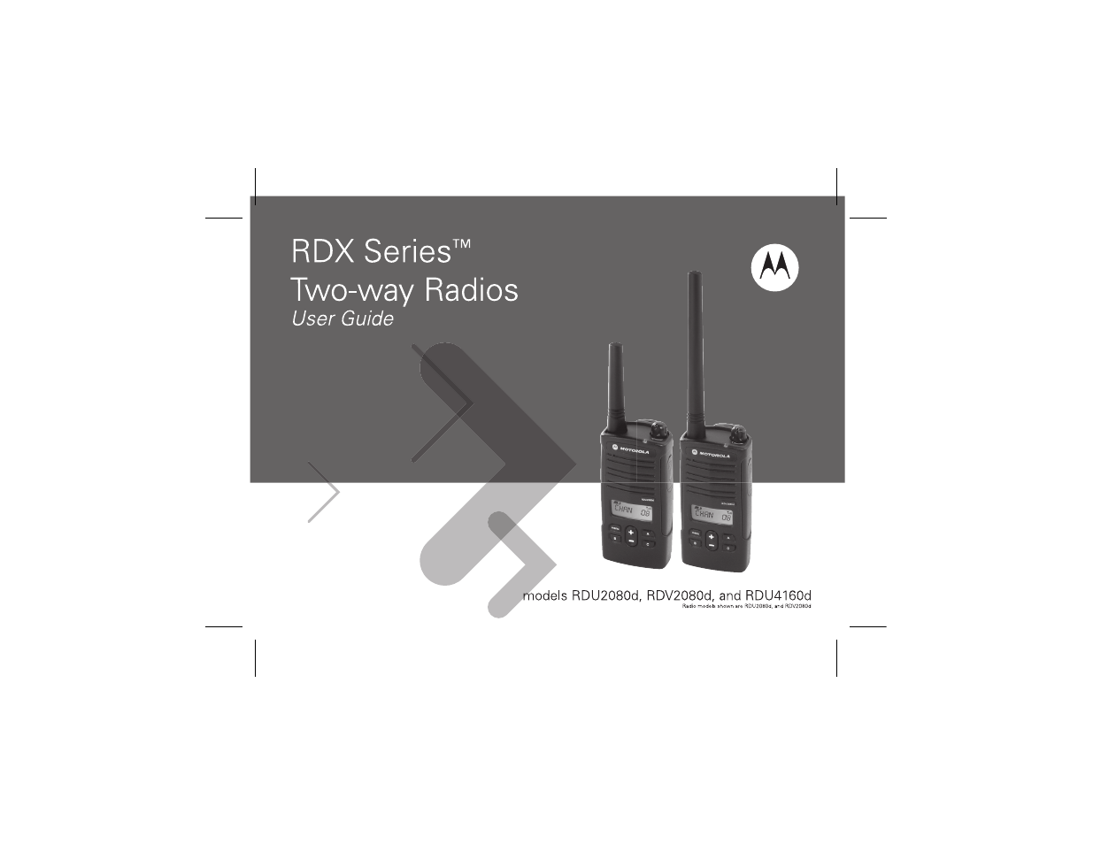 Motorola RDU2080d User Manual | 105 pages