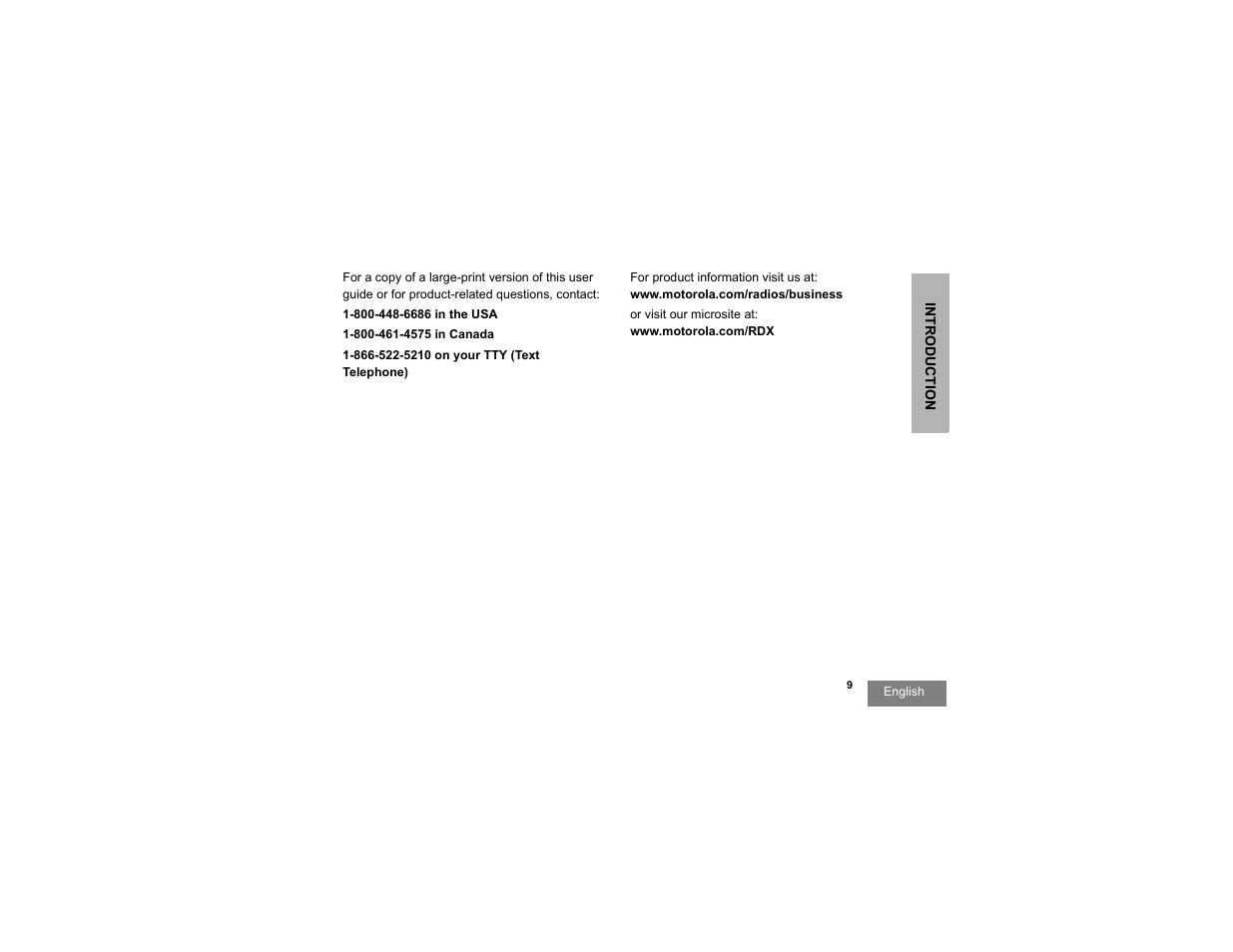 Motorola RDU2080d User Manual | Page 11 / 105