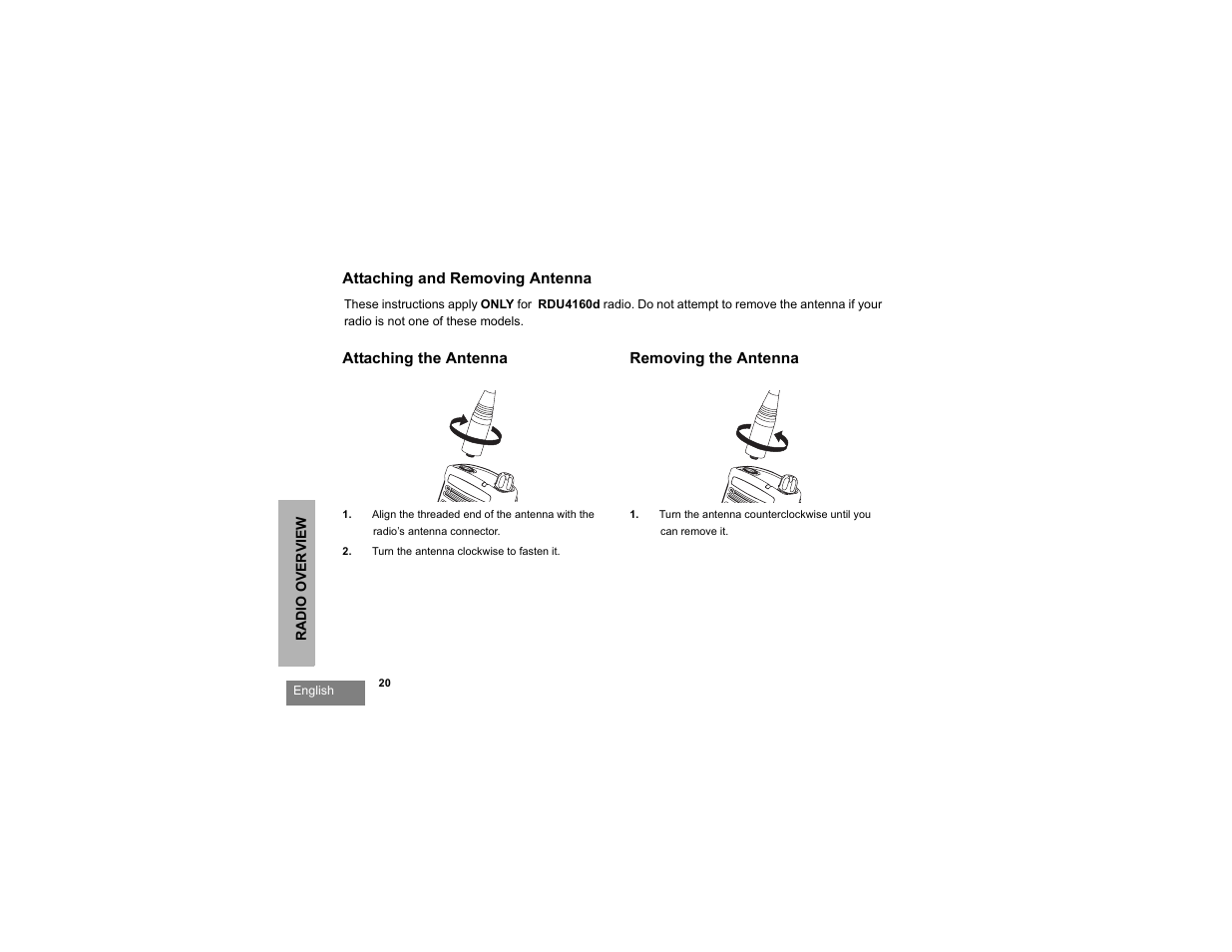 Motorola RDU2080d User Manual | Page 22 / 105