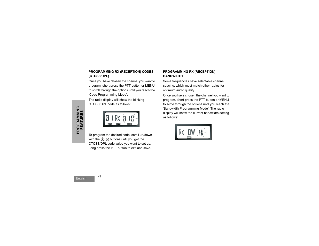 Motorola RDU2080d User Manual | Page 46 / 105