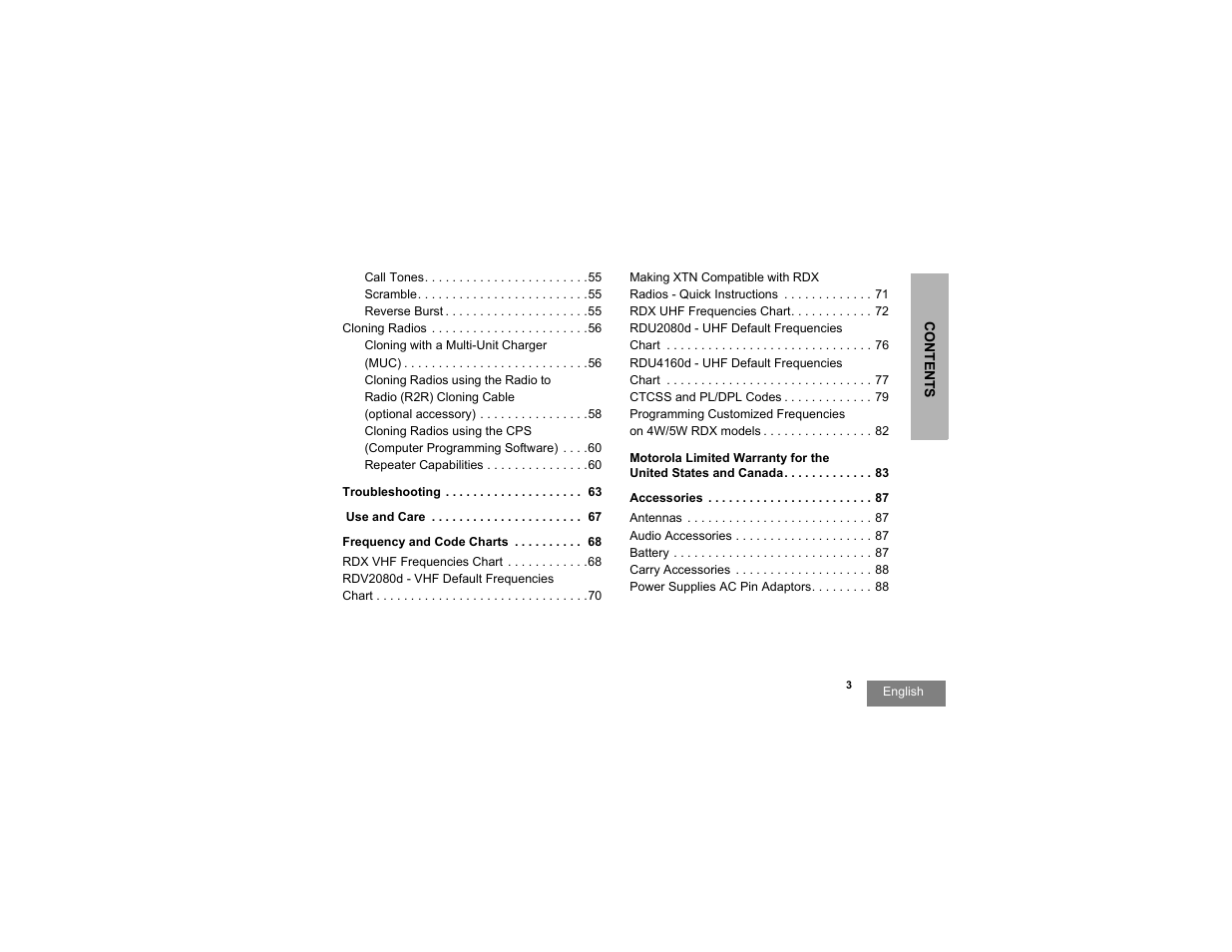Motorola RDU2080d User Manual | Page 5 / 105