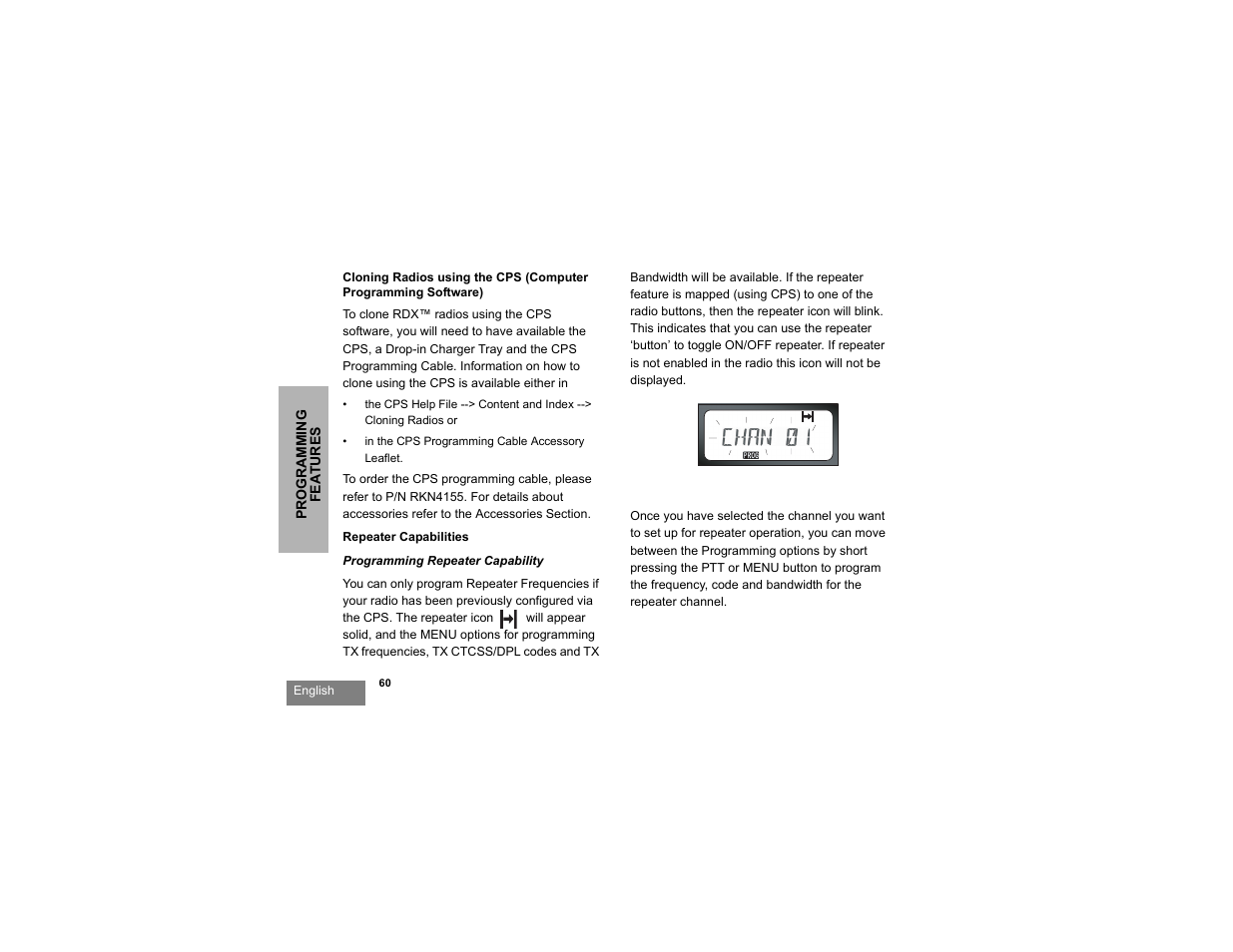 Motorola RDU2080d User Manual | Page 62 / 105