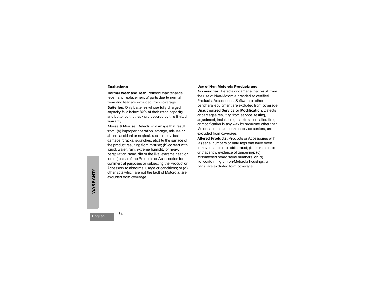 Motorola RDU2080d User Manual | Page 86 / 105