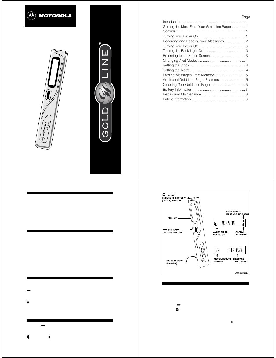 Motorola GoldLine User Manual | 3 pages